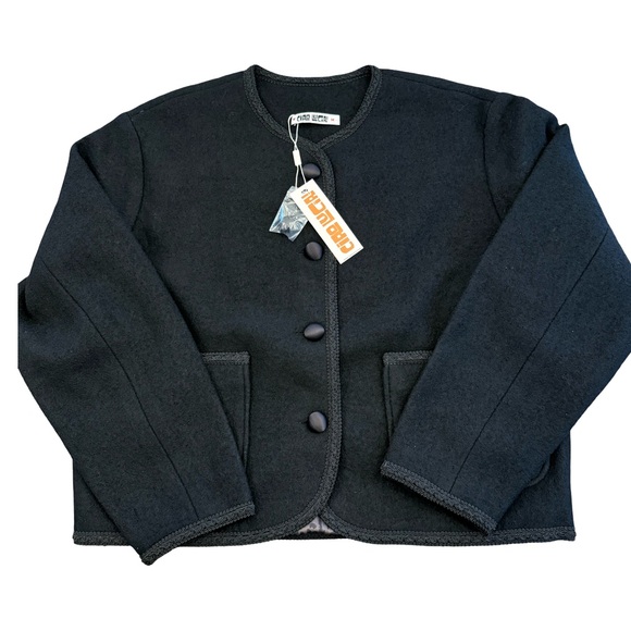 Ciao Lucia Simona Black Button Front Wool Coat NWT Size M - Picture 4 of 10